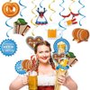 Oktoberfest Party Decorations, Oktoberfest Hanging Swirls Decoration, Bavarian Ceiling Swirls Hanging Spiral Streamers for German Theme Oktoberfest Beer Festival Oktoberfest Party Supplies