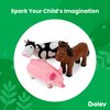 Boley Soft Farm Animal Toys - 6 Piece Small Farm Animal Figures for Kids Ages 3 and Up - Cute Soft Plastic Animal Figurines Set - Farm Animals for Toddlers