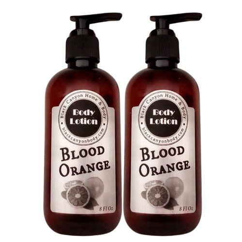 Black Canyon Blood Orange Scented Luxury Body Lotion with Lanolin and Jojoba Oil, 8 Oz (2 Pack)