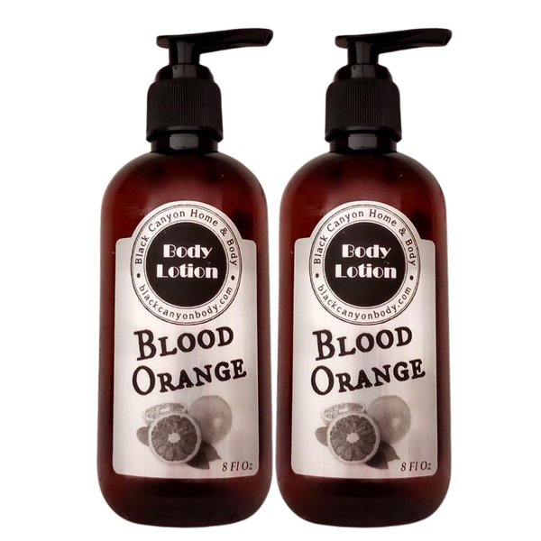 Black Canyon Blood Orange Scented Luxury Body Lotion with Lanolin and Jojoba Oil, 8 Oz (2 Pack)