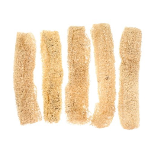 TEHAUX 5pcs Loofah Chewing Toys, Bunny Chew Toys Natural Loofah Chew Toys Hamster Tooth Cleaning Toys Small Animal Teeth Grinding Toys for Guinea Pig Hamster Rabbit