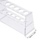 uxcell Acrylic Test Tube Holder Lab Stand Rack 6 Wells for 25ml Centrifuge Tubes Clear