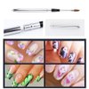 WOKOTO 6pcs/SET Nail Brushes Silver Metal Handle Nail Art Builder Crystal Carve Brush Design For 3D Pattern Design Nail Art Brushes Detachable Set