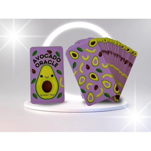 Swear Tarot Avocado Oracle Cards, 44 Cards with Cute Characters and Funny Guidance, Premium Cardstock, Made in USA