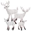 Atralo Service Wildlife Animal Figures Model Playsets 4 PCS White-Tailed Deer Figure Model Toy Desktop Decoration Collection Party Favors Toys for Boys Girls Kids