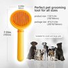 Cat Brush for Shedding Slicker Brush for Indoor Cats,Cat Grooming Brush for Long or Short Haired Dog,Dog Shedding Brush Cat Comb for Removing Tangled and Loose Hair,Pet Massage Self Cleaning Cat Brush