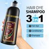 Mihkiom Dark Wine Red Hair Dye Shampoo 3 in 1 for Women & Men, Hair Color Shampoo Refresh Hair Only 20 Mins - Natural Plant - Champu Para Pintar el Pelo