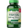 Nature's Truth Burpless Fish Oil 2400mg | 250 Softgels | 720 mg Omega 3 | Natural Lemon Flavor Pills | Non-GMO & Gluten Free Supplement