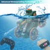 IQBOX Toys for Kids 6-12 Remote Control Car Boat Gifts for Boys 5-7 8 9 10 11 Year Old Amphibious RC Gesture Stunt Water Squirt Tank with Lights & Self-Dispensing Cool Outdoor Summer Beach Pool Toy