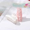 Brinie Hair Claw Clamps Pink Hair Barrettes Medium Non Slip Clips Hair Accessories for Women and Girls (2 PCS) (BT03-PW)