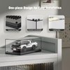 Model Car Display Case, Acrylic Display Case for Speed Champion Car, Parking Garage Compatible Toy Car Models Blocks, Car Dustproof Showcase with Light (7.6 x 3.7 x 3.3 Inches, Case Only)