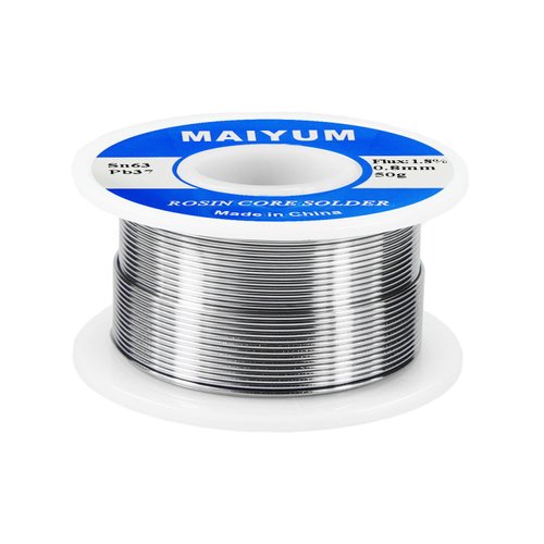 MAIYUM 63-37 Tin Lead Rosin Core Solder Wire for Electrical Soldering (0.8mm 50g)