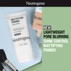 Neutrogena Mattifying Primer with Shine Control, Lightweight Pore Blurring Face Primer Blurs the Look of Pores & Helps Reduce Shine, Matte Primer with Niacinamide, 1 oz