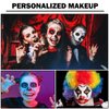 CAHIUYOA 3PCS Clown Makeup Cream Black White Red Eye Black Stick Face Body Paint Stick,Professional Joker Zombie Vampire Skeleton SFX Cosplay Halloween Makeup