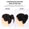 144pcs Brown Hair Net for Bun Invisible Elastic Mesh Nylon Hair Nets Perfect for Ballet Bun Maker Dance Hair Bun, Sleeping, Kitchen Food Service, Hair Extensions and Wigs(144PCS, Brown)