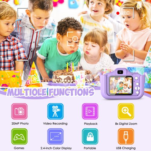 Kids Camera for Girls Boys Christmas Birthday Festival Gift for Kids,Digital Camera for Toddlers Toys for 3 4 5 6 7 8 9 10 11 12 Year Old