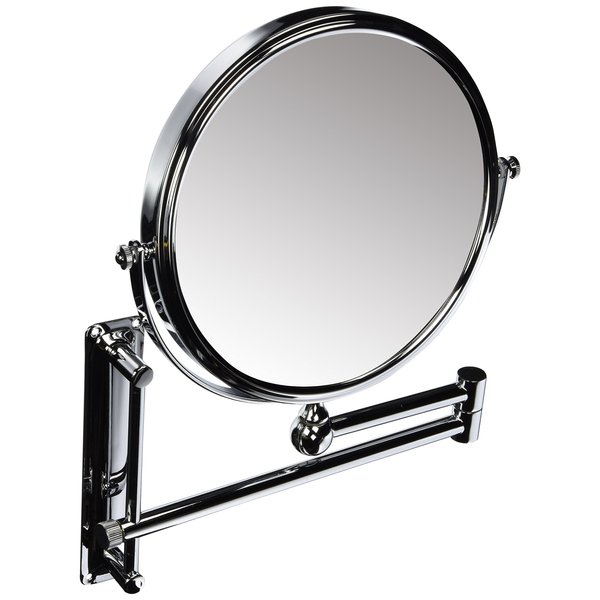 Danielle Creations 8-Inch Double-Sided Wall Mounted Adjustable Height Makeup Mirror, 10x Magnification