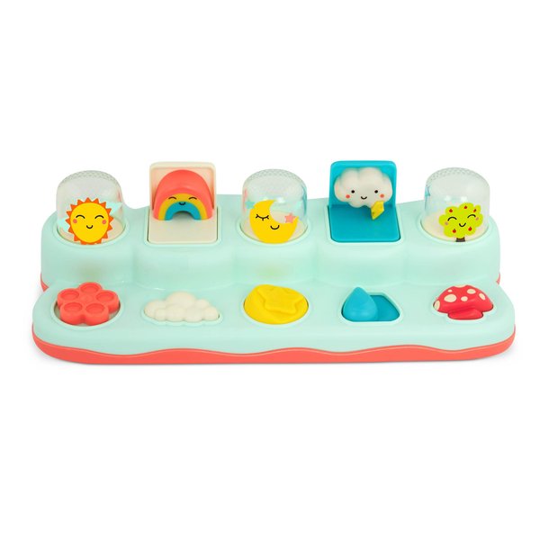 B. toys- Pop-Up Buddies- Cause and Effect Play – Learning Toys for Babies – Interactive Toy with Sun, Rainbow, Star – 18 Months +