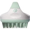 Hair Shampoo Brush and Scalp Exfoliator - in Shower Scalp Scrubber for Dandruff Removal & Growth Stimulator for Wet or Dry Hair - Soft Silicone Scalp Massager Made with Recycled Wheat Straw - Green