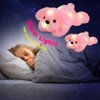 WEWILL 10'' Light up Pink Puppy Dog LED Stuffed Animal with Colorful Night Light Glow Soft Plush Toy Gifts for Kids on Christmas Birthday Valentines Day
