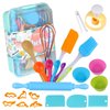 Kkmon Kids Cooking and Baking Set - 28Pcs Includes Kids Chef Hat and Dinosaur Apron ,Oven Mitt and Cooking Utensils , Dress Up Chef Role Play Costume for Toddlers Age 3+ Years Old Girls Boys Toys Gift