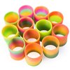 Super Z Outlet Classic Novelty Colorful Rainbow Neon Plastic Spring Toy for Birthday Party Favors, Bag Fillers, Gift (12 Pack)
