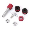 Facmogu Standard Hi-Hat Clutch, Fit for 7mm Rod, Aluminum Alloy Hi Hat Clutch Hi-hat Stand Post Jazz Drum Clutch for Hi Hat Drop Clutch Cymbal Jazz Drum Parts Accessories - Red