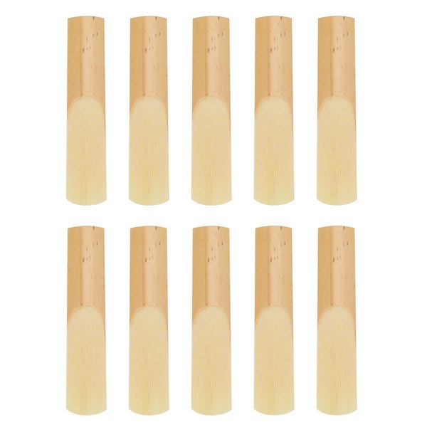 10PCs Tenor Saxophone Reeds Tenor Sax Accessories With Plastic Protective Cover Woodwind Musical Instrument Accessories for Beginners Educators Students