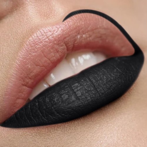 By The Clique Premium Long Lasting Black Matte Lip Liner and Face Pencil | Noche Bella | Goth Liner and Full Lip Coverage | Halloween | Mime