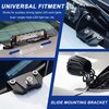 Ditch Light Brackets Hood Mount - 2PCS Universal LED Light Bar Mounting Brackets Hood Hinge Pillar Pod Fog Light Brackets Clamp M6 for Car Truck Off-Road Accessories No Drilling CNC Aluminum Black