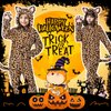 GIFTINBOX Leopard Costume Kids, Zip-Up Hooded Onesie Girls Costume, Cat Costume for Girls Dress Up, Halloween Animal Costumes for Kids 5 6 7 8 9 10 11
