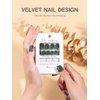 MelodySusie Press on Nails Short Square Acrylic Fake Nails Kits Press on False Supremely Fit & Natural Nails Stick On Nails in 30pcs 12Sizes Disposable Manicure for Women and Girls, Forest Green