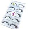 3D Real Mink False Eyelashes LASGOOS 100% Siberian Mink Fur Cruelty-free Luxurious Natural Short Cross Winged Fake Eye Lashes Makeup 5 Pairs/Box L011-5