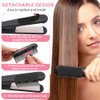 Flat Iron Comb Attachment, New Flat Iron Hair Straightener Comb Attachment, Clip On Accessory for Home and Salon Hair Styling Tool(COLOR:Black)