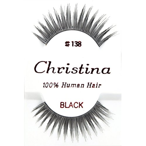 12X #138 Christina 100% Human Hair Fake Eyelashes