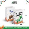 WERNNSAI Watercolor Dinosaur Party Bags - 16 Pack Dinosaur Party Favor Bags for Boys Kids Dino Theme Party Supplies Candy Treat Goodies Gift Bags with Handle