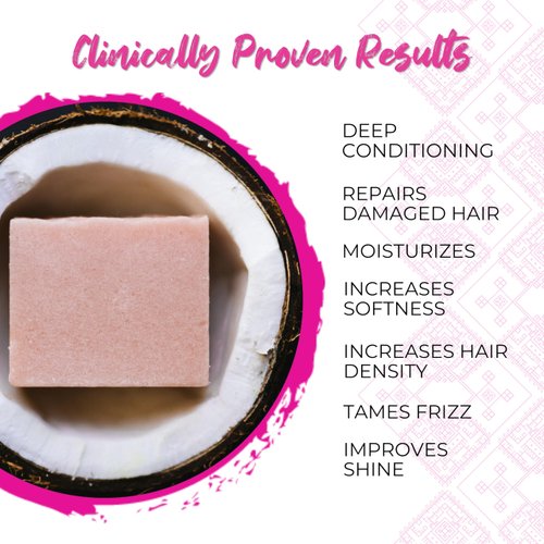 VIORI Coconut Bliss Advanced Repair and Moisturizing Conditioner Bar - Made with Rice Water and Vitamins for Hair Health - Handcrafted All Natural Conditioner Bar