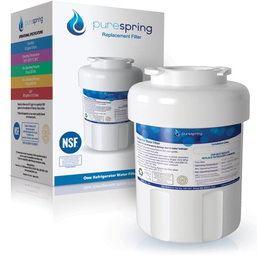 PureSpring Replacement Refrigerator Water Filter Compatible with GE MWF MWFP MWFA MWFAP FMG-1 GWF GWF01 GWF0 GWFA GWF06 HWF HWFA Smartwater, Kenmore 9991 46-9991 469991 (1 Pack)