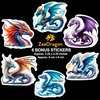 3D Printed Dragon in Crystal Egg, 9pc, Velvet Pouch, Dragon Art Stickers, Articulated, Flexible Joints, Twist Open Egg, Home Office Desk Fidget Toy, Kids, Adults & Autism/ADHD ZeeDragon Laser Red