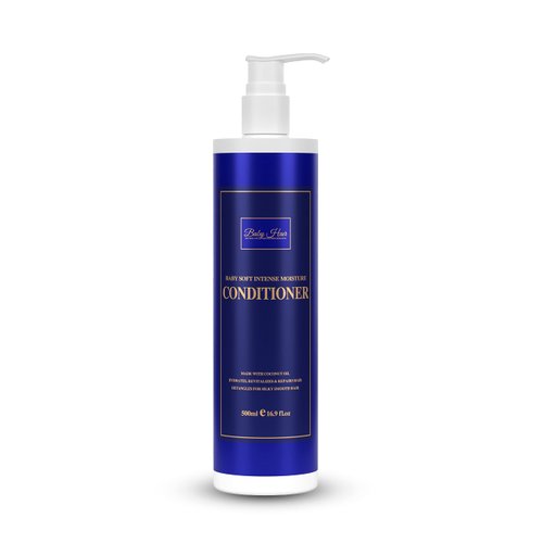 BABY HAIR, Intense Moisture, Nourishing Conditioner Vitamin E, Coconut Oil, Macadamia Oil and Hyaluronic Acid Vegan-friendly Sulfate-free Color-safe, 16.9 fl. Oz.