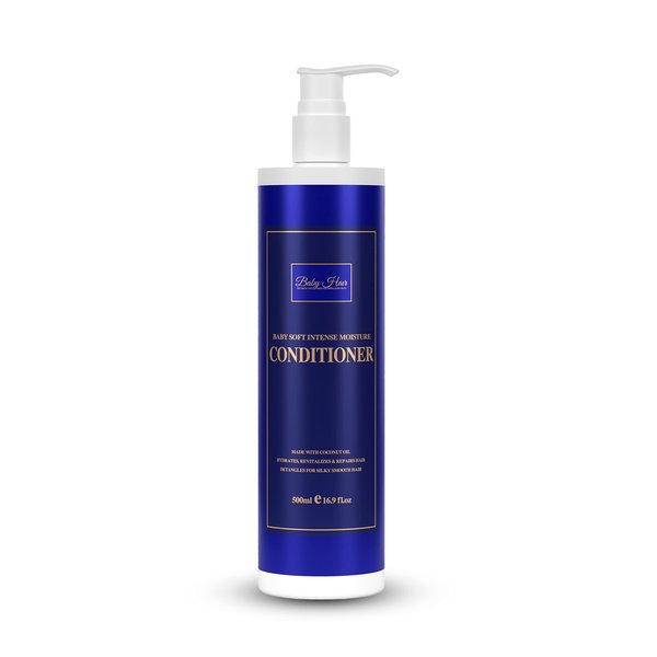 BABY HAIR, Intense Moisture, Nourishing Conditioner Vitamin E, Coconut Oil, Macadamia Oil and Hyaluronic Acid Vegan-friendly Sulfate-free Color-safe, 16.9 fl. Oz.