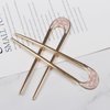 LELEVTXP 2 Pcs Metal U Shape Hair Pin Women Retro Hair Pin Metal French Style Hairpins Simple Hair Stick for Women Girls Hair Diy Accessory