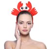 Gadpiparty Ear Headband Crab Headband Red Headband Crab Costume Accessories Animal Hair Band Headwear for Halloween Christmas Party Costume Dress Up Photo Props Animal Cosplay Hairband