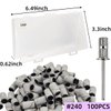 100 Pcs (240 Grit, White) Nail Drill Bits with Mandrel Bit,Sanding Bands for Nail Drill,Professional Nail Manicure Great Fit for Nail Drill Bits for Acrylic Nails