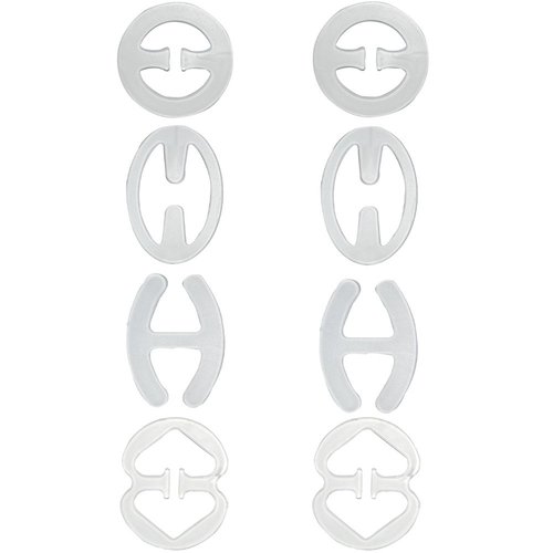 Closecret Women's Bra Strap Converter Concealer Racerback Back Clip(Clear,Pack of 8)