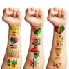100PCS Happy Kwanzaa African American Theme Temporary Tattoos Birthday Party Decorations Favors Supplies Cute Black History Month Africa Tattoo Stickers Gifts for Girls Boys Home Activity Class Prizes