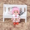 DOYIFUN 8 PCS Lovely Tiny Dolls Keychain, Silicone Princess Mini Doll for Girls, DIY Miniature Dollhouse Kit Decoration Little Dolls Christmas Festival Reborn Baby Stuff Gift Bag Accessories
