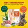 FARMSKIN Foot Peeling Mask Brightening with Vitamin C - Foot Peel Mask/Exfoliating Peeling Mask for Cracked Feet/Dead Skin Remover for Baby Soft Feet(Pack of 3)