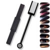 SILPECWEE 2 Pcs Double-Head Magnetic Wand 3d Cats Eyes DIY UV Gel Nail Polish Manicure Magnetic Pen Tools