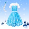 Meland Princess Dress Up - Dress Up Clothes for Girls with Princess Toys, Christmas Birthday Gift for Girls Age 3-8 Year Old (4 Princess with Bag)